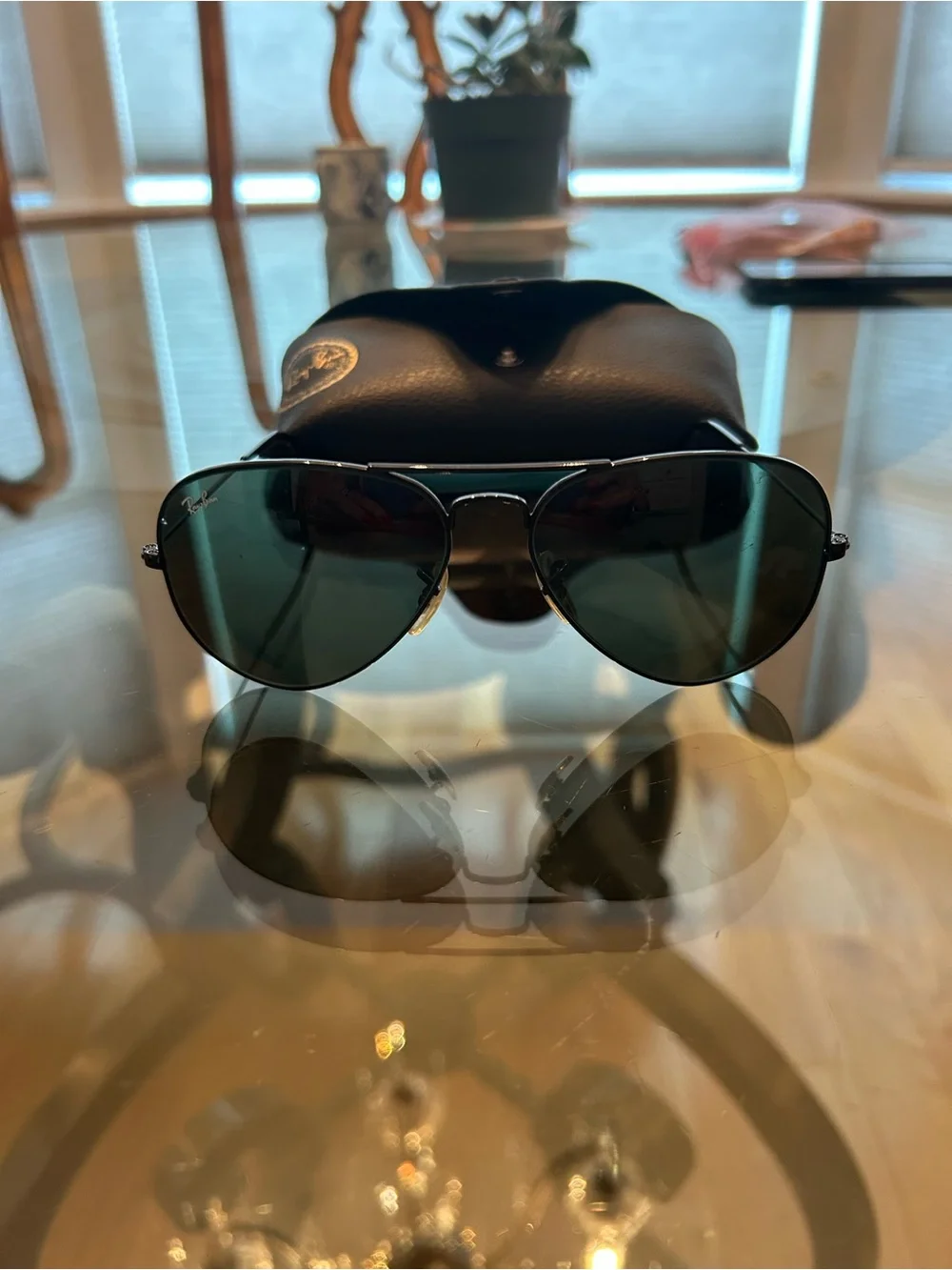 Ray-Ban Aviator Sunglasses in Black and Silver